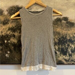 Zara Gray and Cream Tank